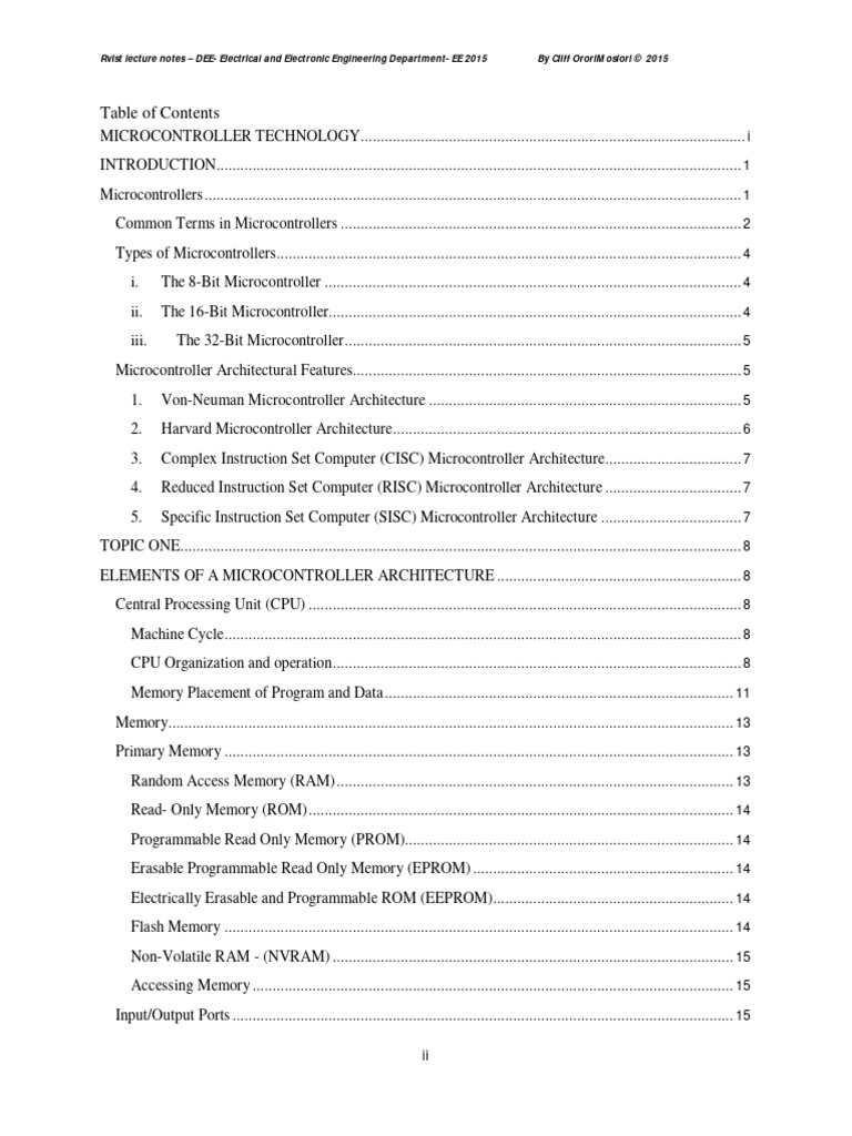 Microcontroller Notes Samburu TVC | PDF | Microcontroller | Read Only ...