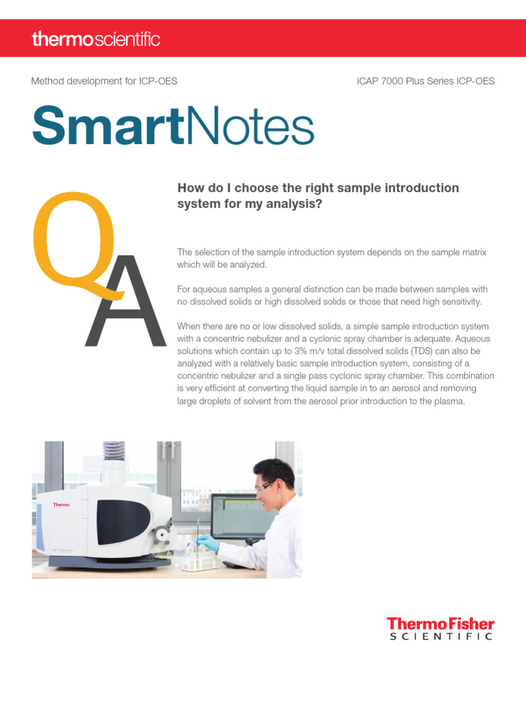 SN 43352 Icp Oes Sample Introduction System sn43352 en | PDF
