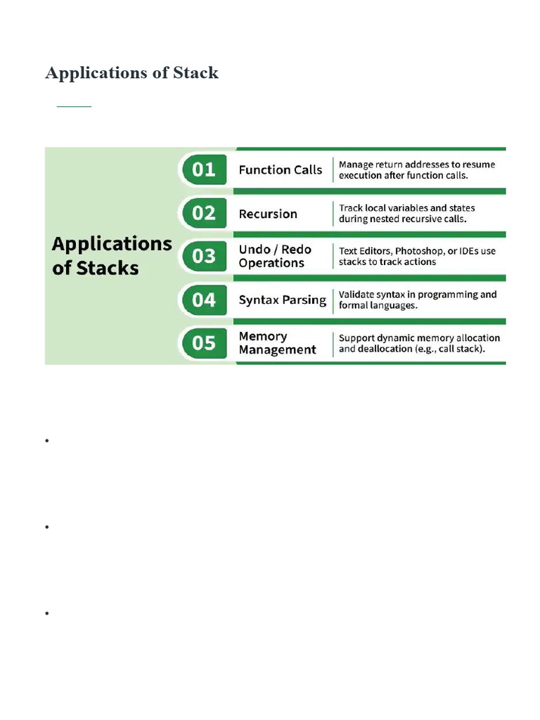 Applications of Stack | PDF | Computing | Software Engineering
