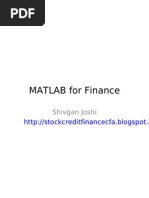 Download MATLAB for Finance FRM CFA by Shivgan Joshi SN100074572 doc pdf