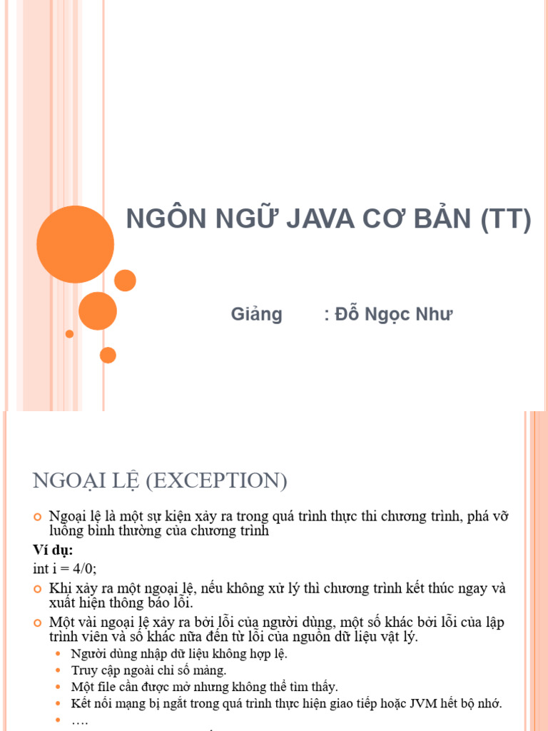 On Tap Java Co Ban Phan 2 | PDF