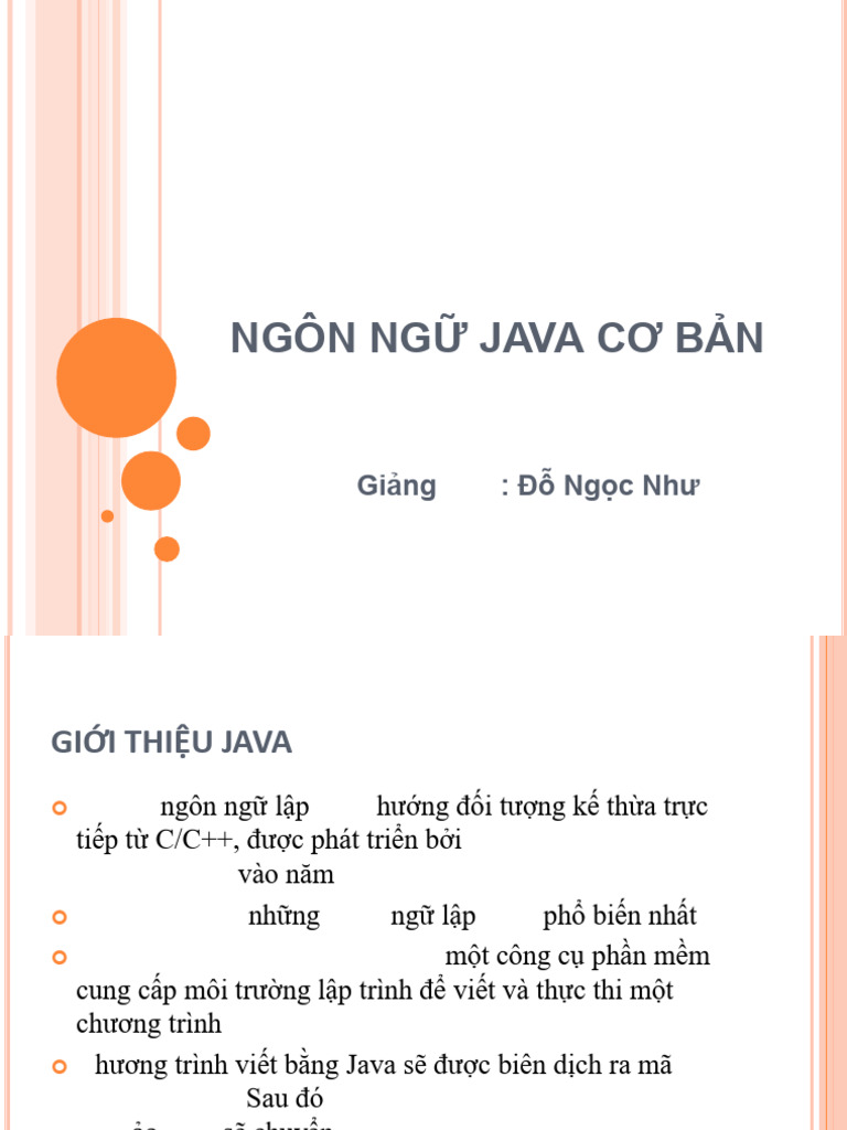 On Tap Java Co Ban Phan 1 | PDF