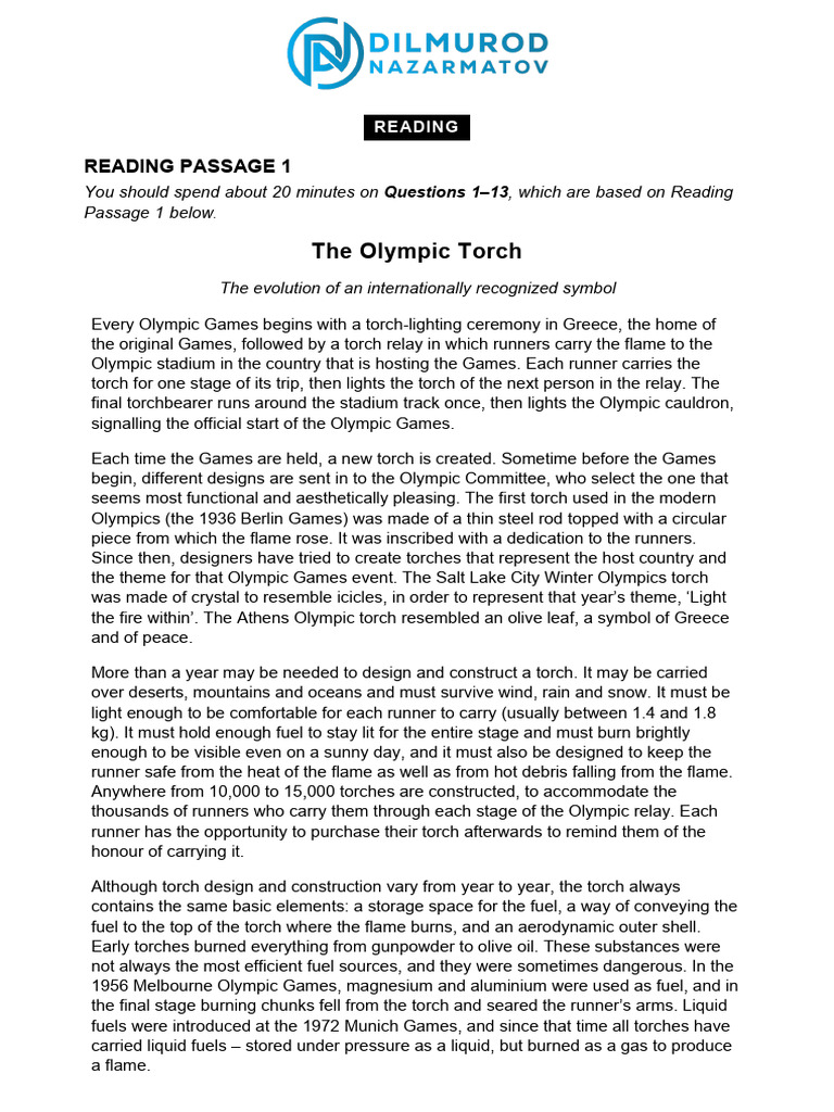 19.1 - Olympic Torch | PDF