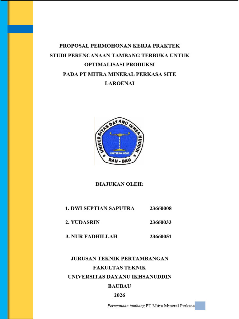 Proposal KERJA PRAKTEK | PDF