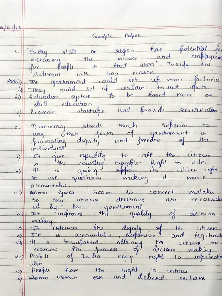 Sample Paper SST | PDF