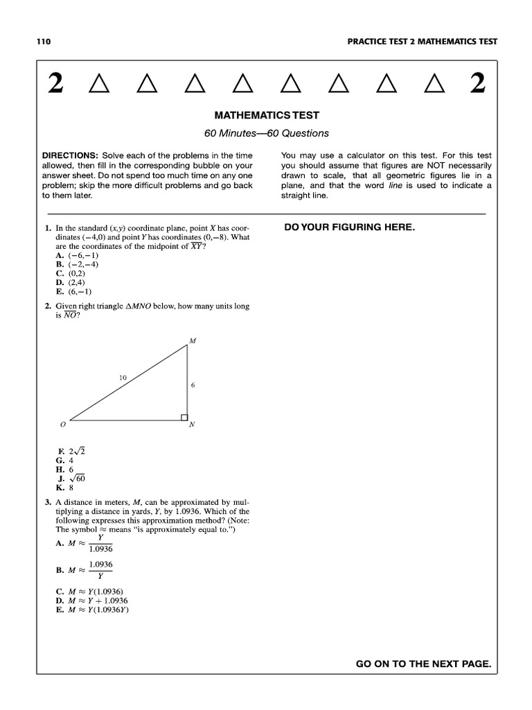 Practice Test 2 - Maths | PDF