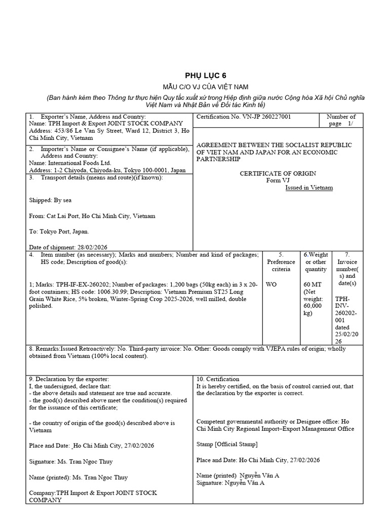 Mau Co Form VJ Sao Chép | PDF | Vietnam
