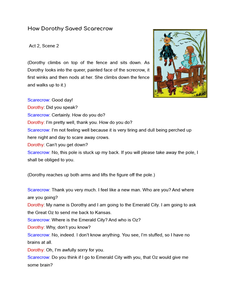 How Dorothy Saved Scarecrow | PDF