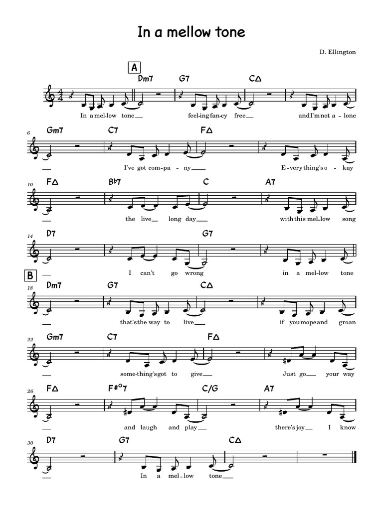 In A Mellow Tone | PDF