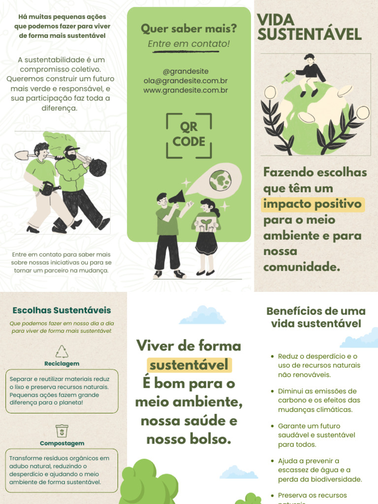 Folder Sustentabilidade | PDF | Desperdício | Sustentabilidade