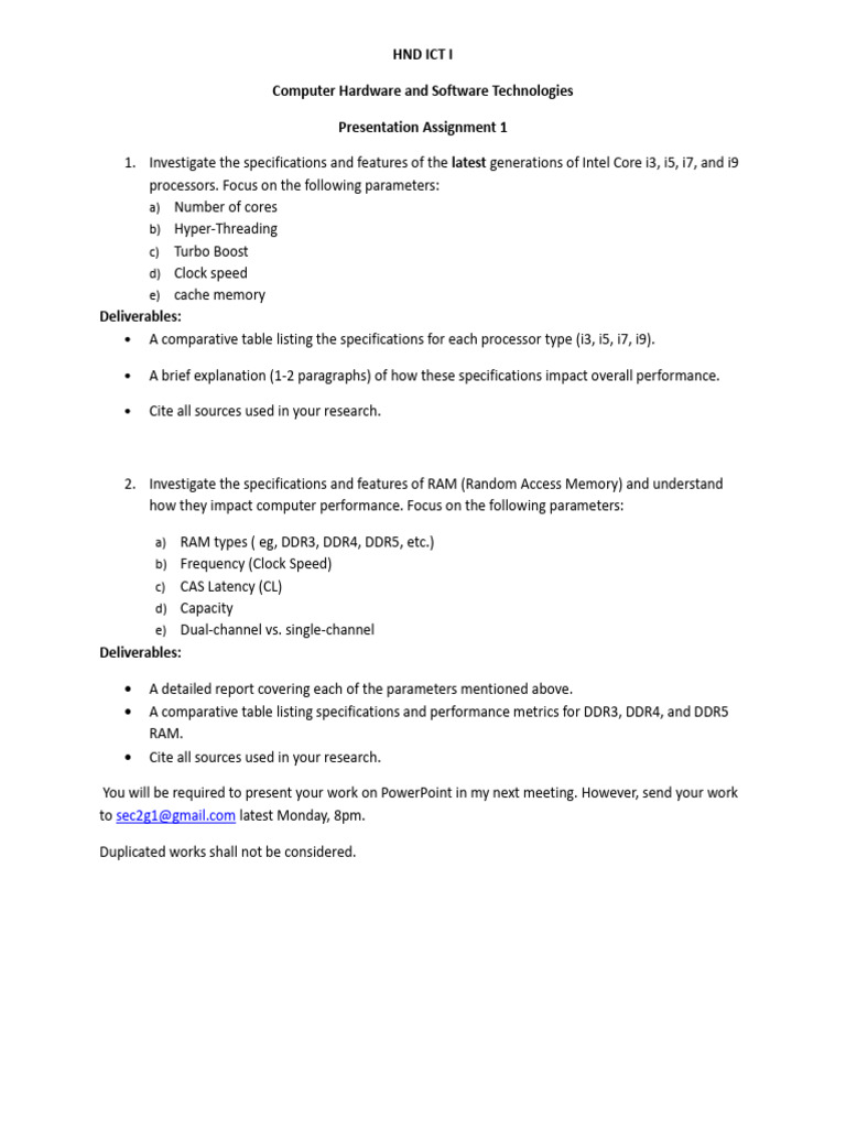 Presentation Assignment 1 - No | PDF