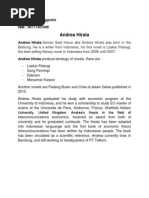 Download Andrea Hirata by Cindi Ramayanti SN100076292 doc pdf