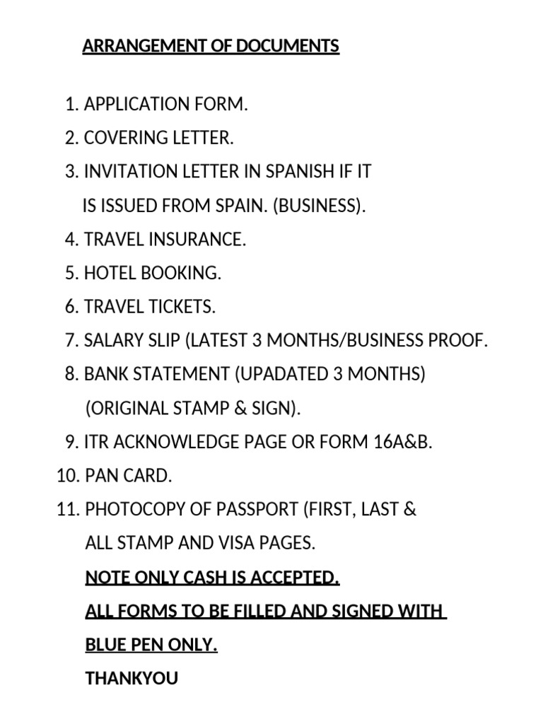 Arrangement of Documents Spain | PDF