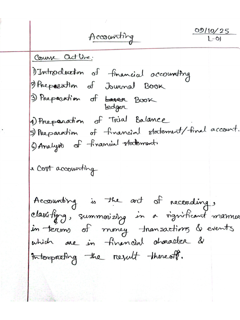 Accounting Riaz Class Lecture | PDF