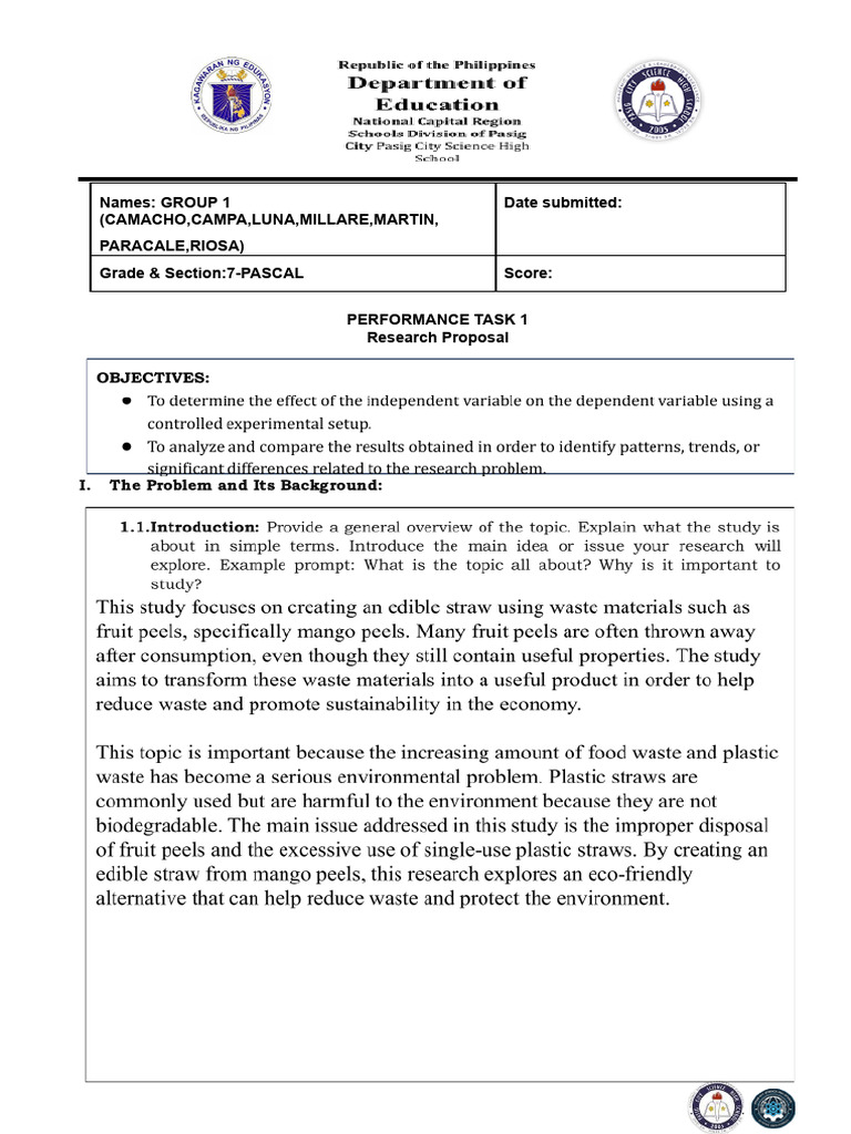 Revised SIP Template - Grade7 | PDF