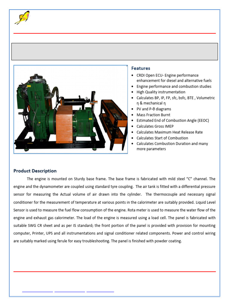CVCR02-OECU Computerized Variable Compression Ratio Diesel Engine Test ...