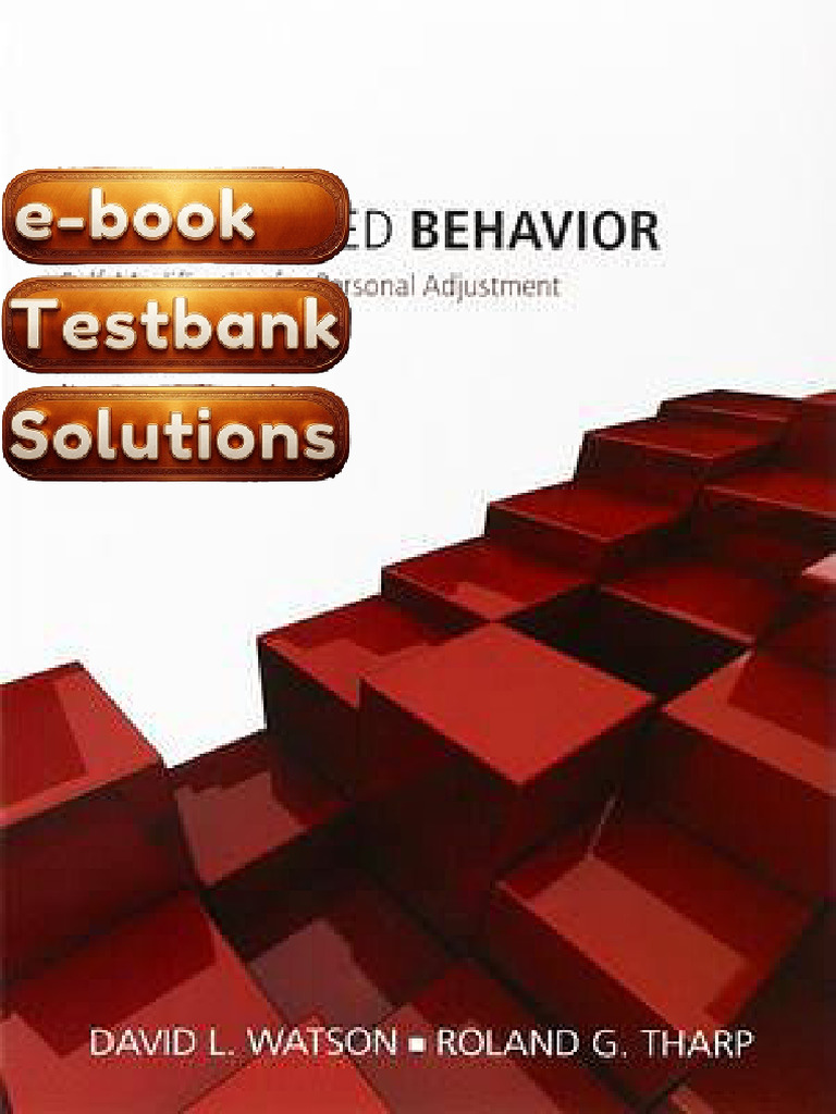 Testbank SelfDirected Behavior 10th Edition SelfModification For ...