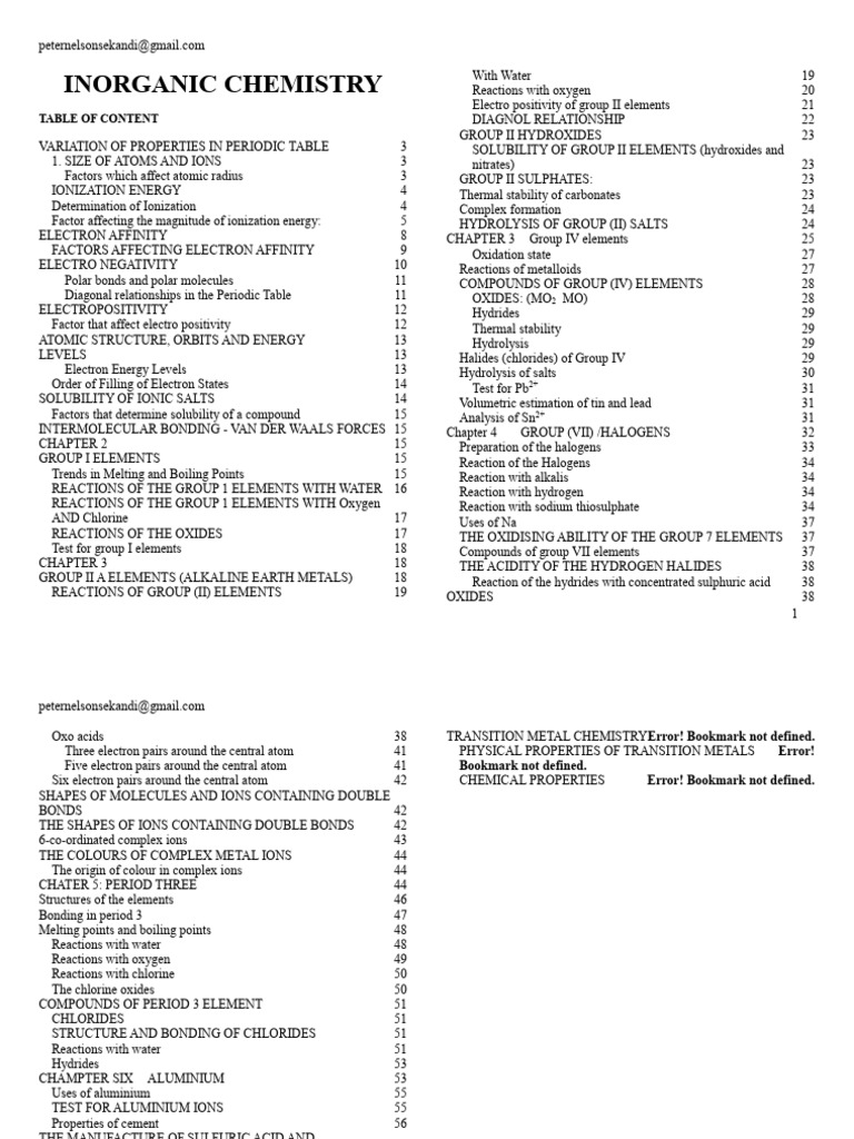 Basic Inorganic Chemistry A5 Format | PDF | Ion | Atoms