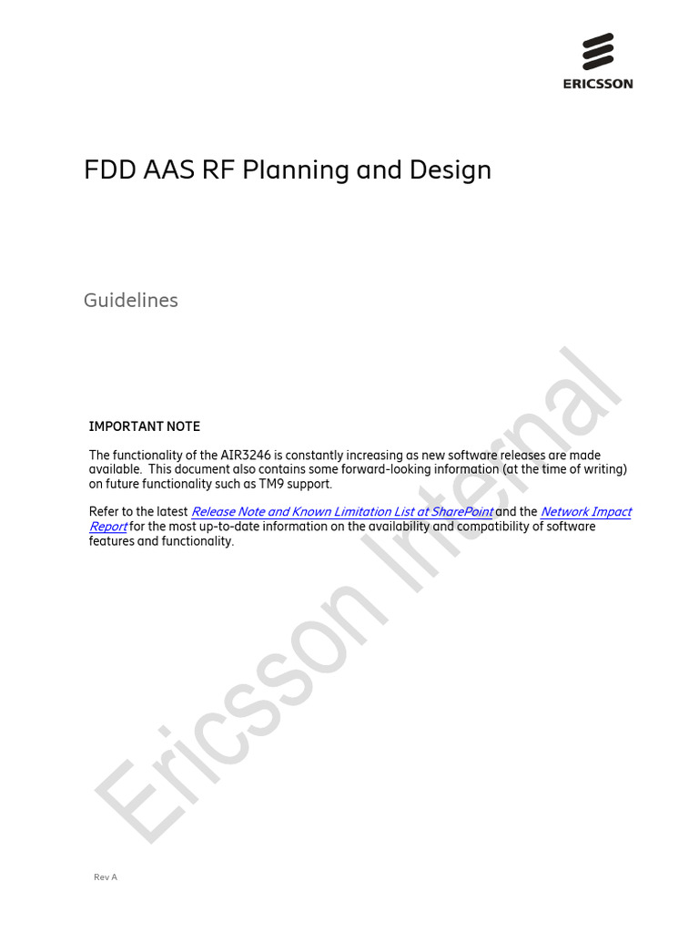 FDD AAS RF Planning and Design Guideline - RevA | PDF | Mimo | Antenna ...