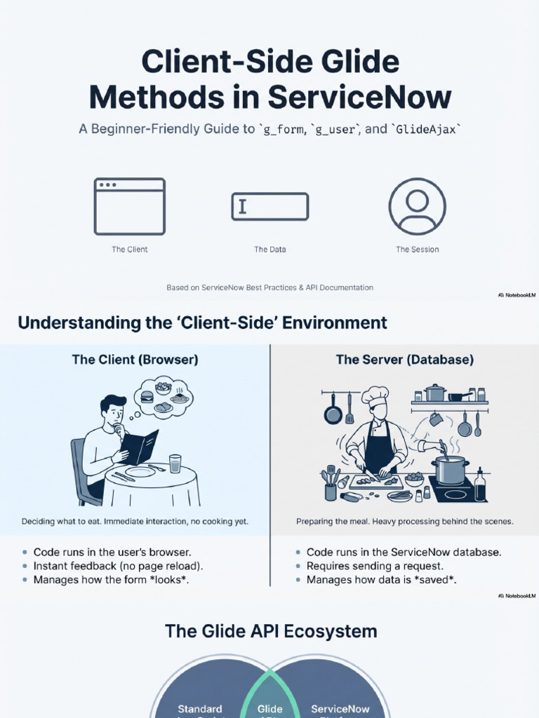 Client-Side Glide Methods in ServiceNow | PDF