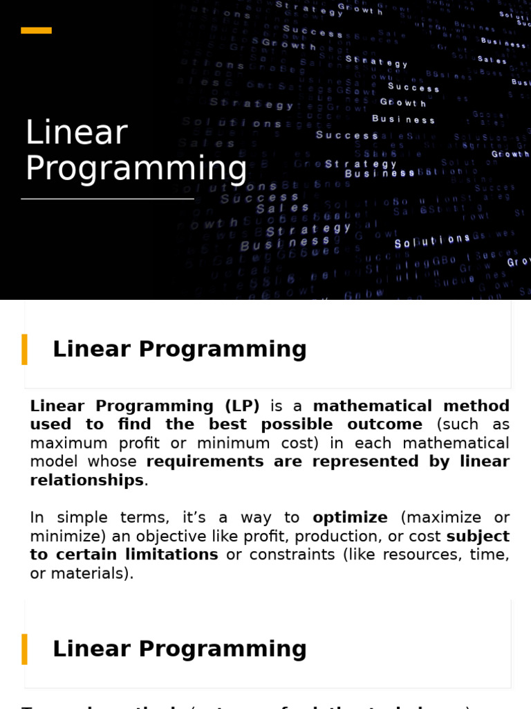 Module 3 - Linear Programming (2) .Pptx-S 1 | PDF | Linear Programming ...