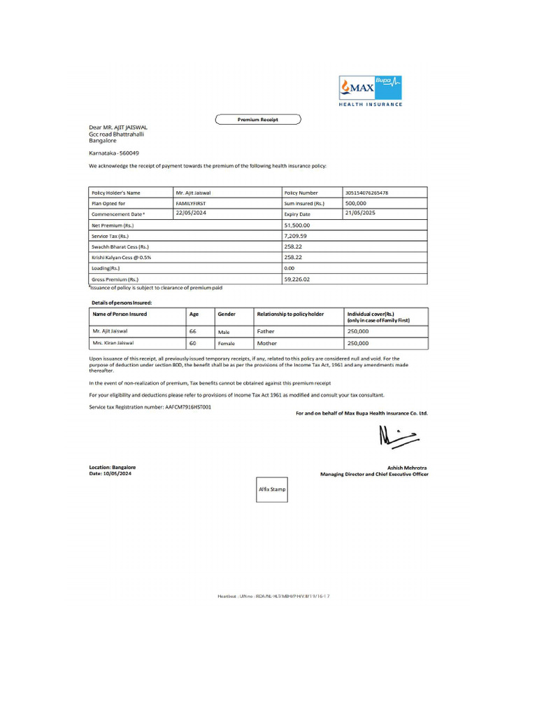 Max Insurance | PDF