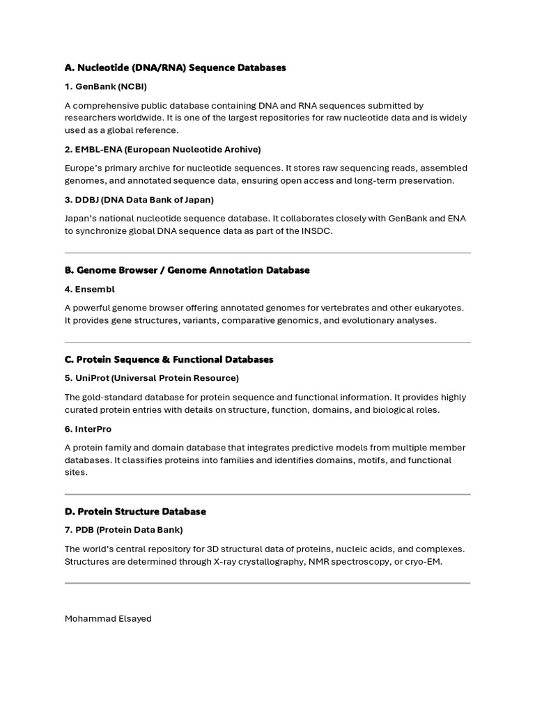 Biological Databases | PDF