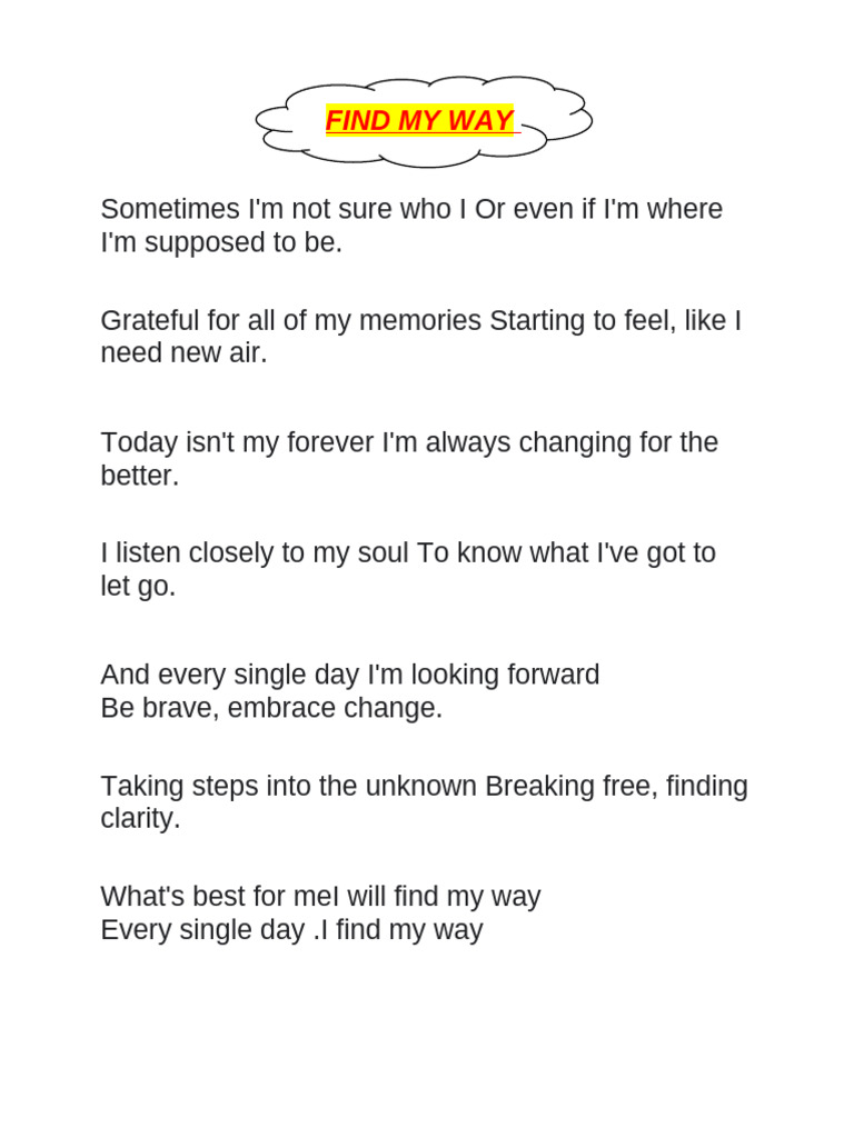 Find My Way | PDF