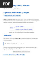Optimal dBm Levels for WiFi Signal | PDF | Decibel | Signal To Noise Ratio