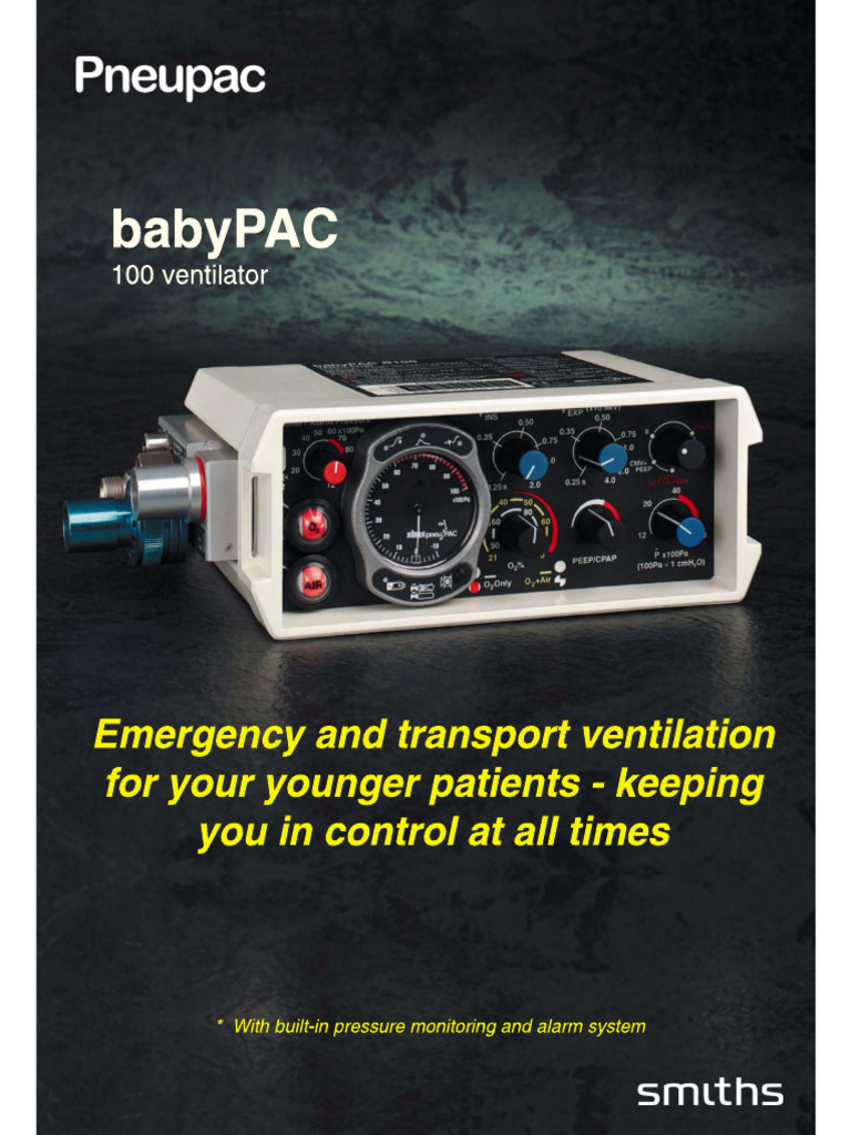 Pneupac Babypac 100 Spec Sheet | PDF | Equipment