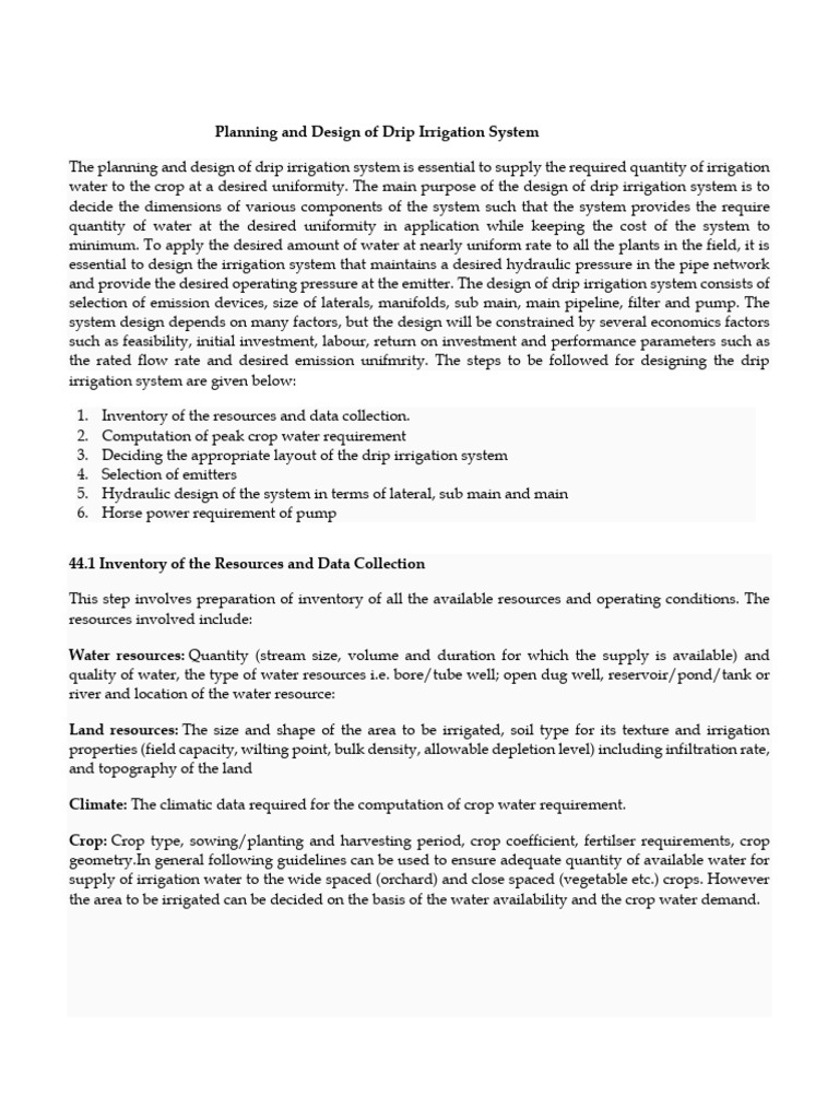 Lecture Drip and Pumps | PDF | Irrigation | Earth Sciences
