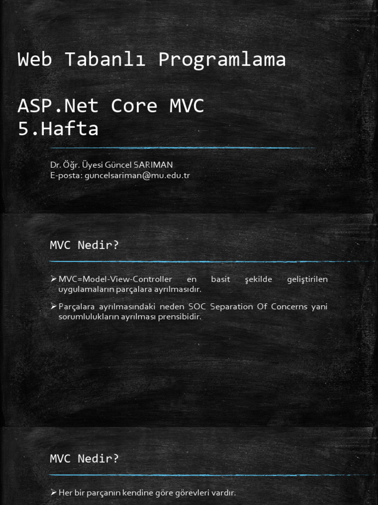 5.hafta Web Programlama - Core2 | PDF