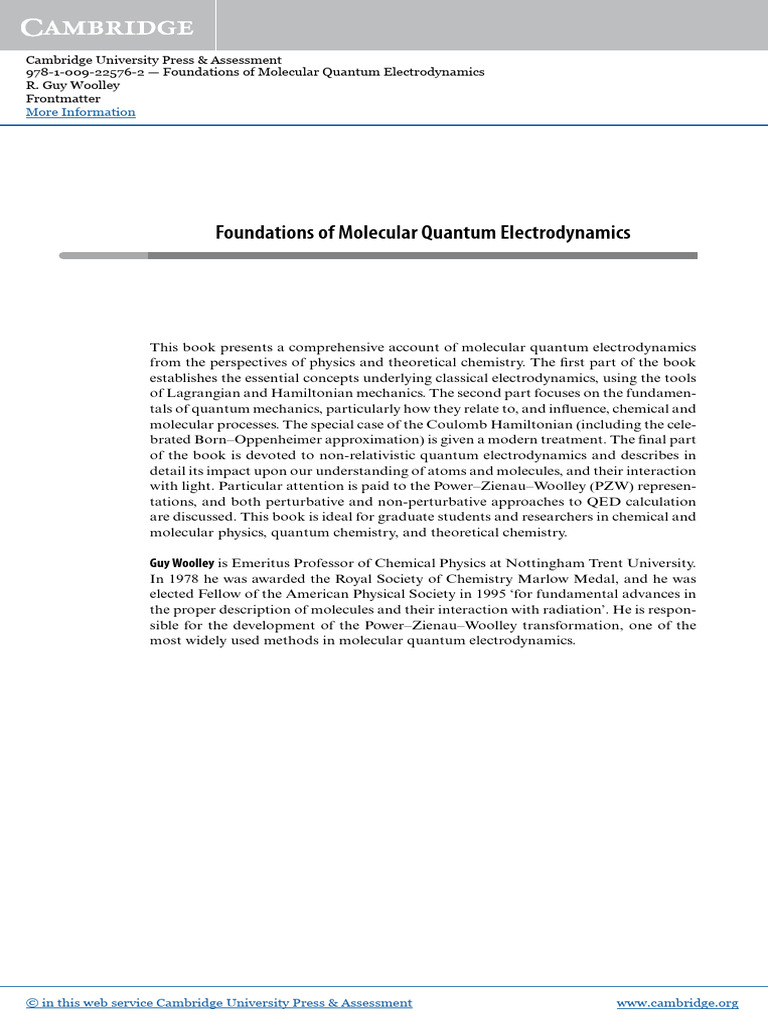Molecular Quantum Mechanics | PDF | Quantum Mechanics | Quantum ...