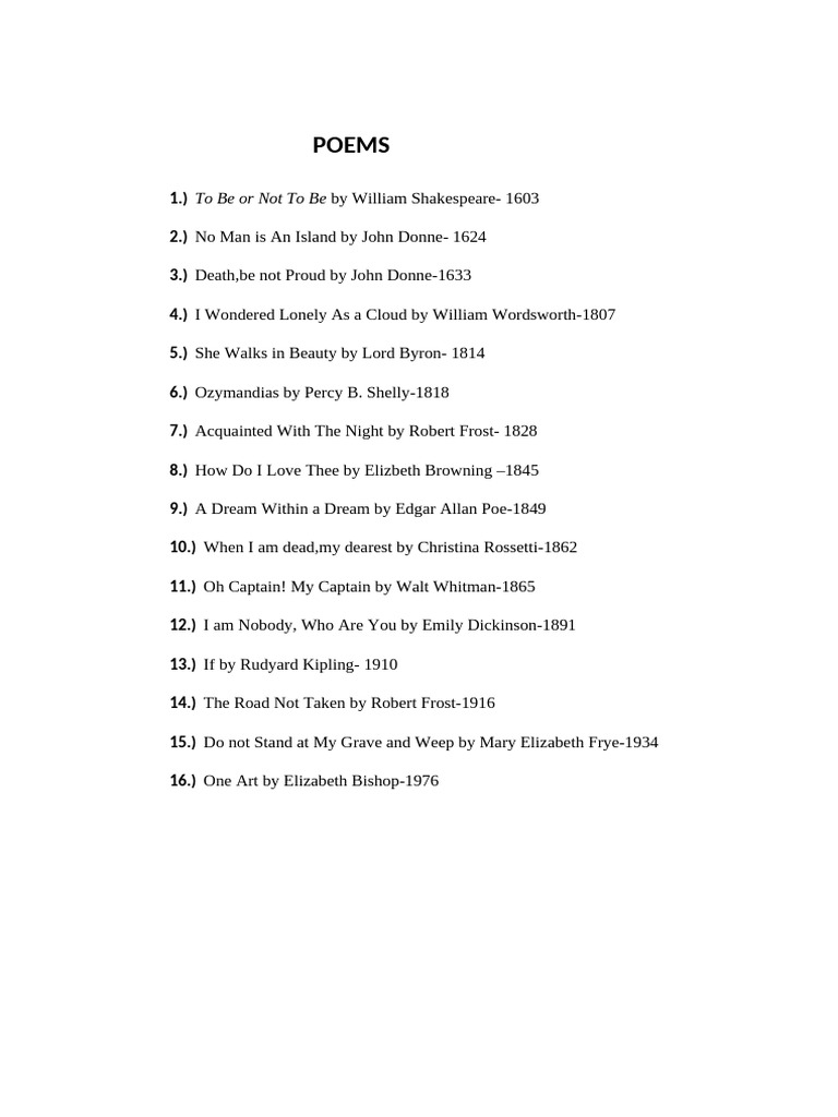 Poems | PDF