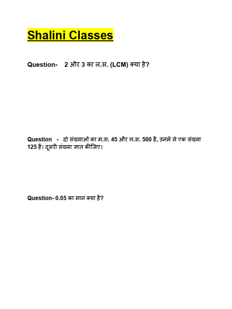 Math Classs | PDF