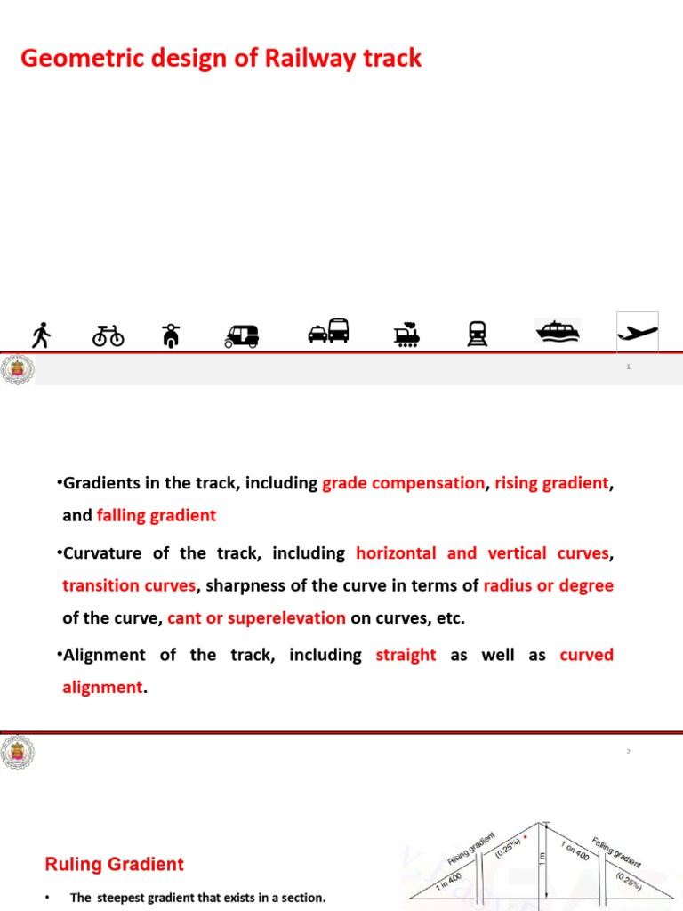 Railway Geometric Design | PDF | Transport Infrastructure | Rail Transport