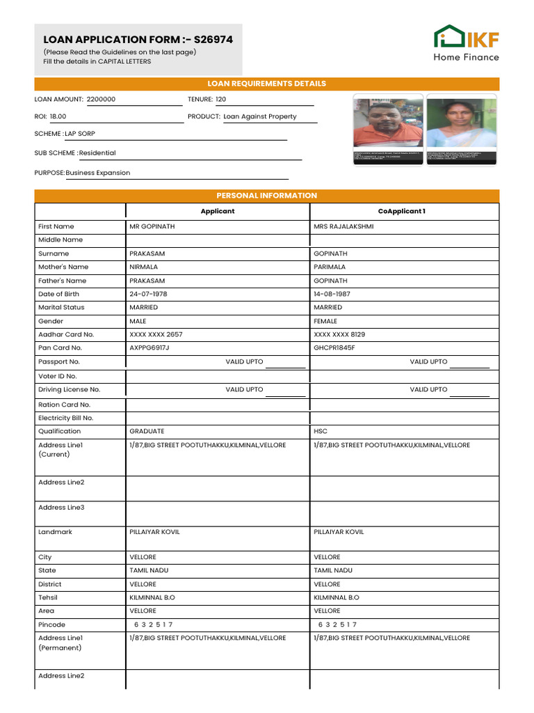 Application Form | PDF | Loans | Mortgages