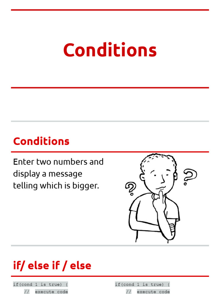 2 Conditions | PDF | Software Engineering | Computer Programming