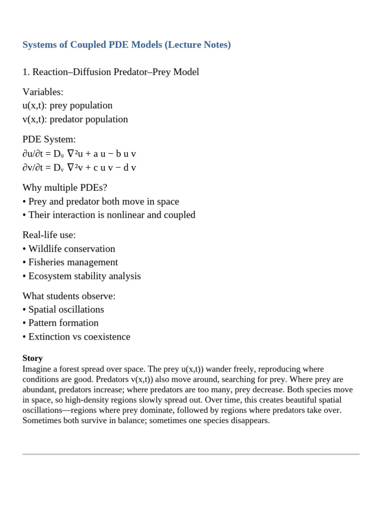 Other PDE Models | PDF | Partial Differential Equation | Convection