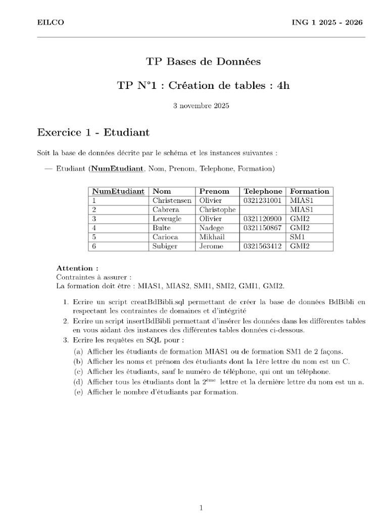 tp1 BD | PDF