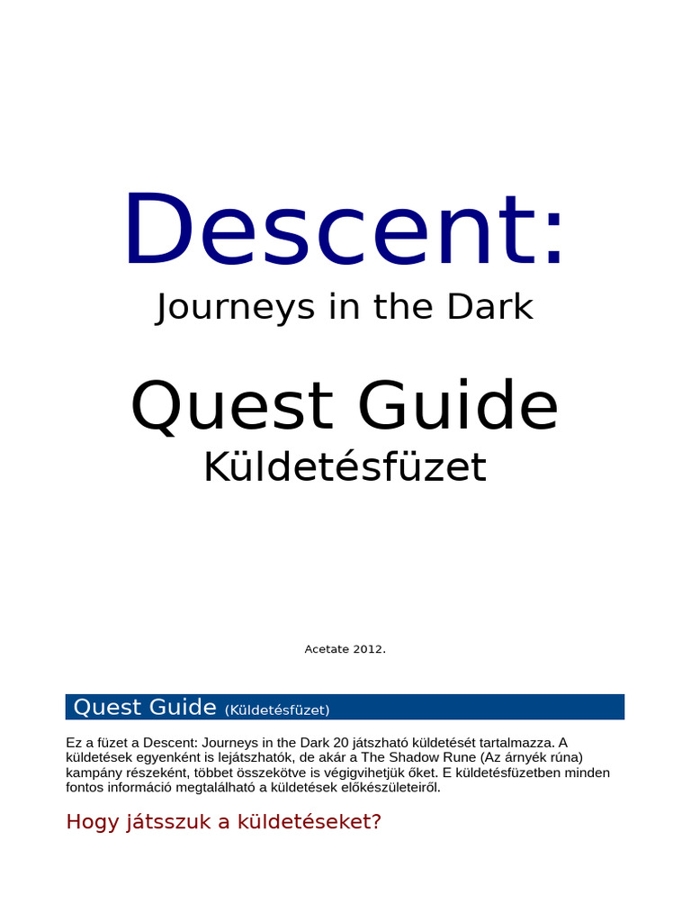 Quest Guide HU | PDF