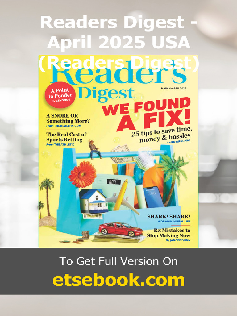 Readers Digest - April 2025 USA Readers Digest | PDF | Visual System ...