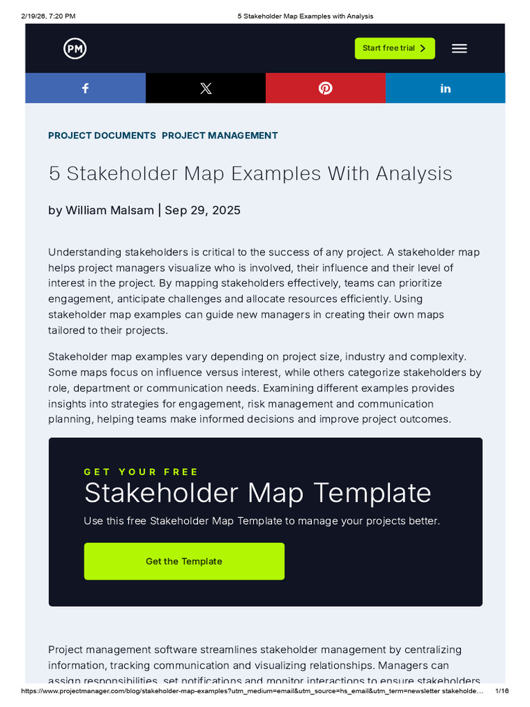 Stakeholder Map Analysis | PDF | Project Management | Supply Chain