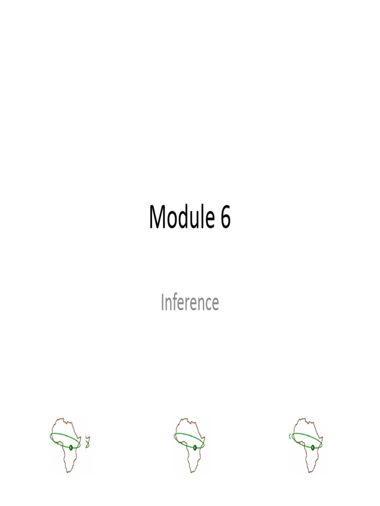 Module 6 - Inference | PDF | Statistical Inference | Descriptive Statistics