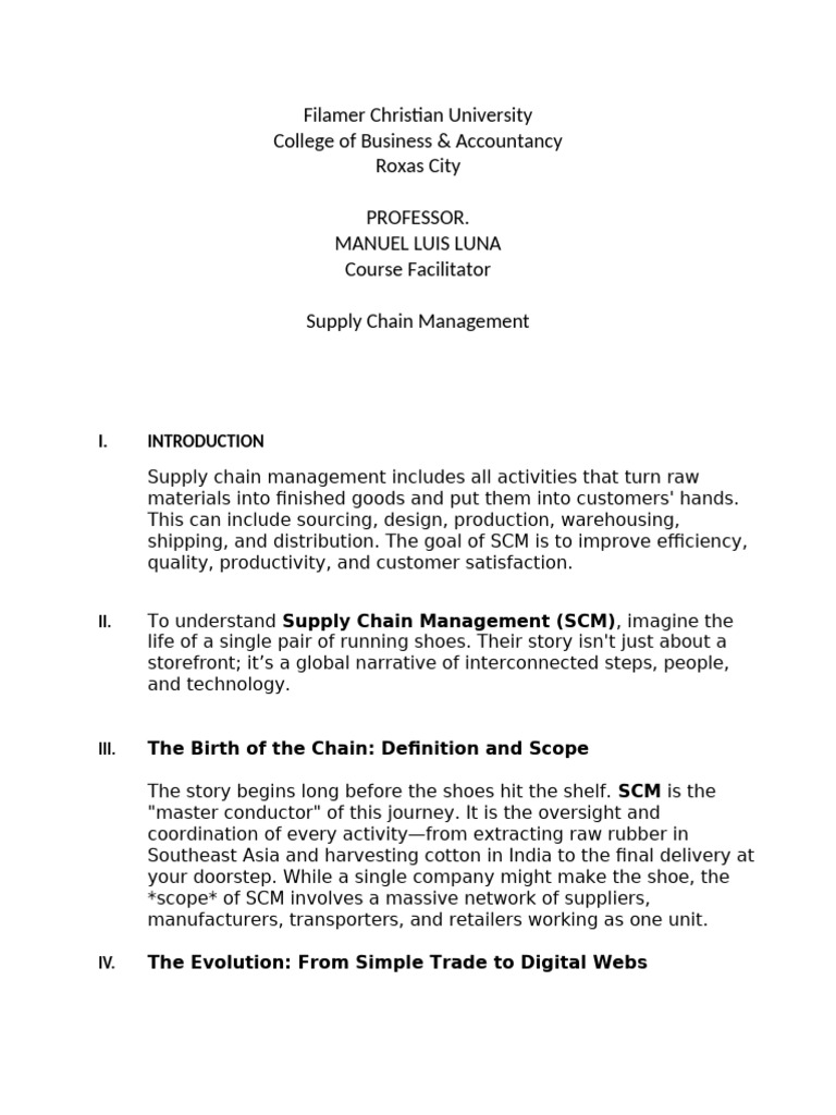 Narrative Report SCM - Develyn Gole | PDF | Supply Chain Management ...