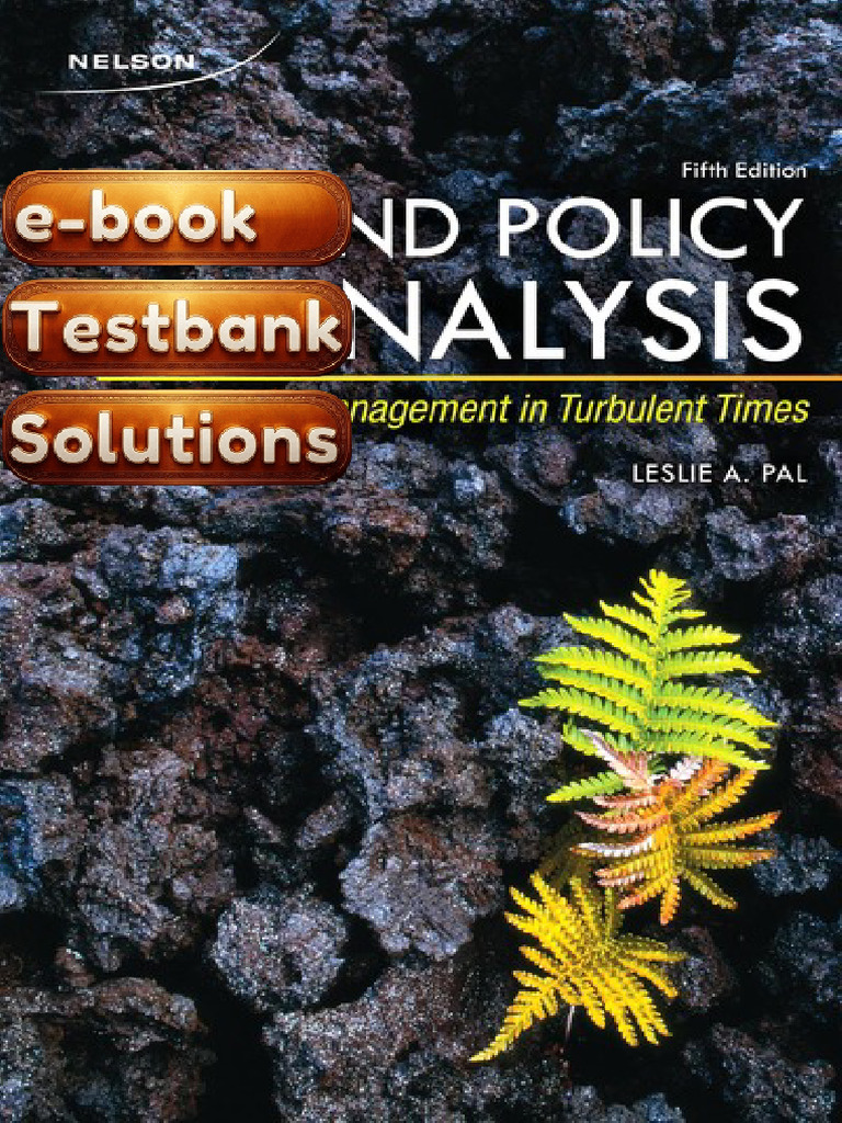 Test Bank Beyond Policy Analysis Public Issue Management 5th Edition ...