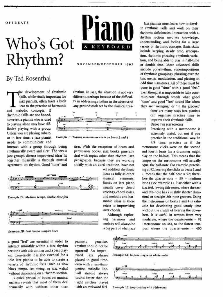 Who's Got Rhythm | PDF