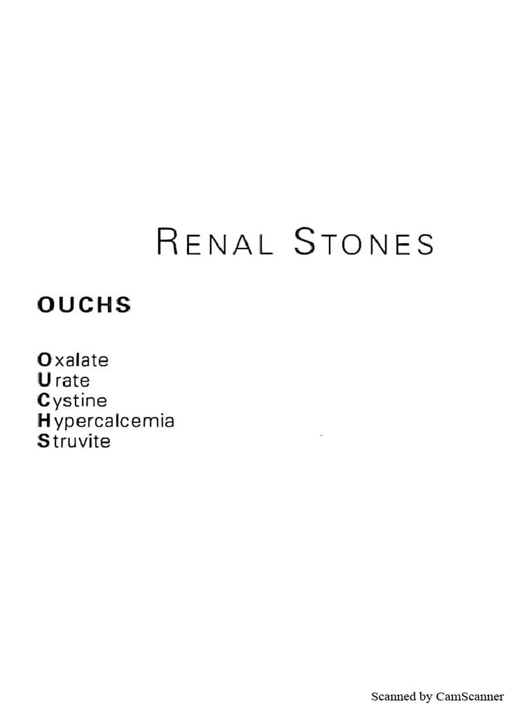 Nephro Mnemonics | PDF