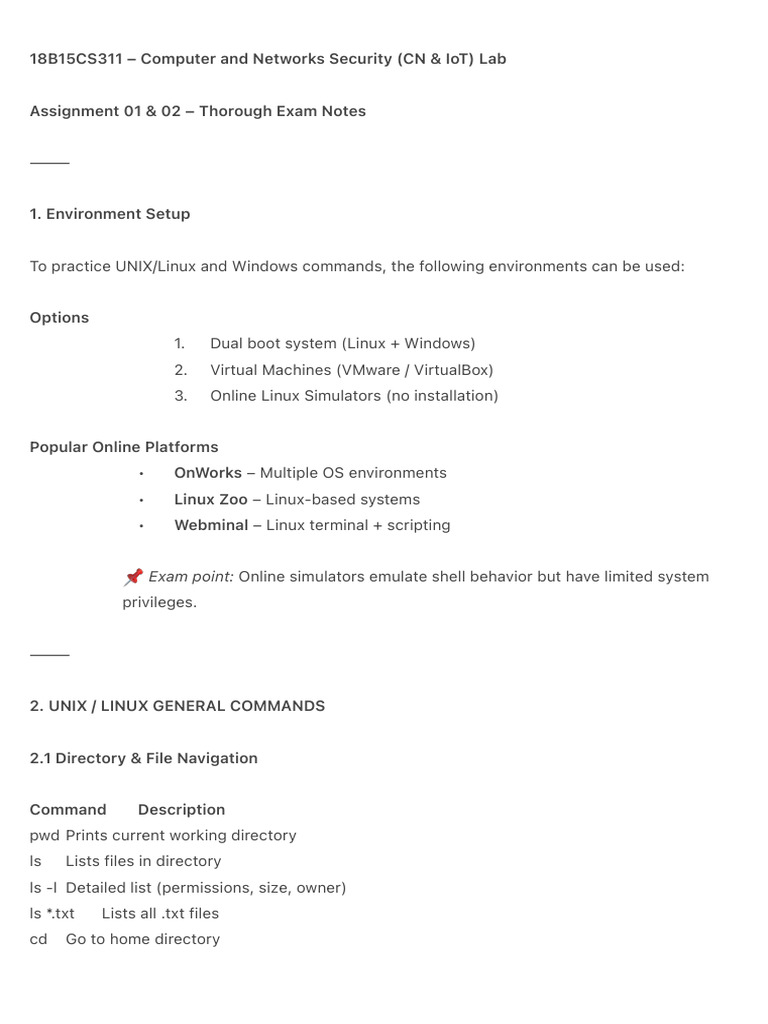 18B15CS311 - Computer and Networks Security (CN & IoT) Lab | PDF ...