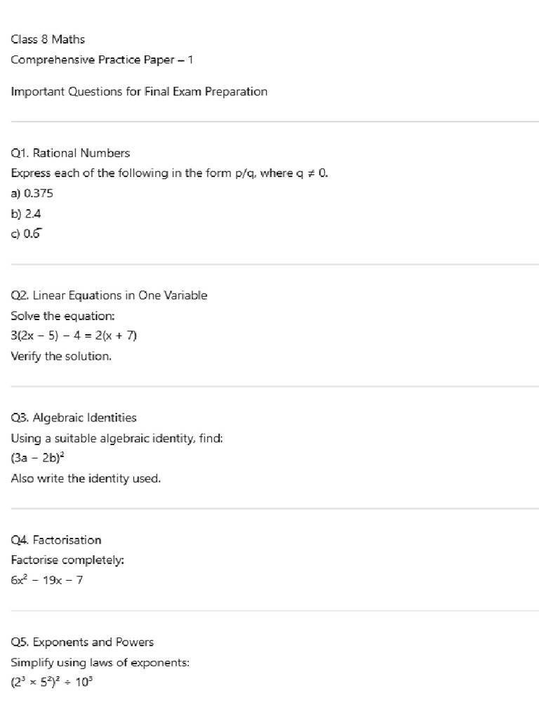 Maths Worksheet | PDF